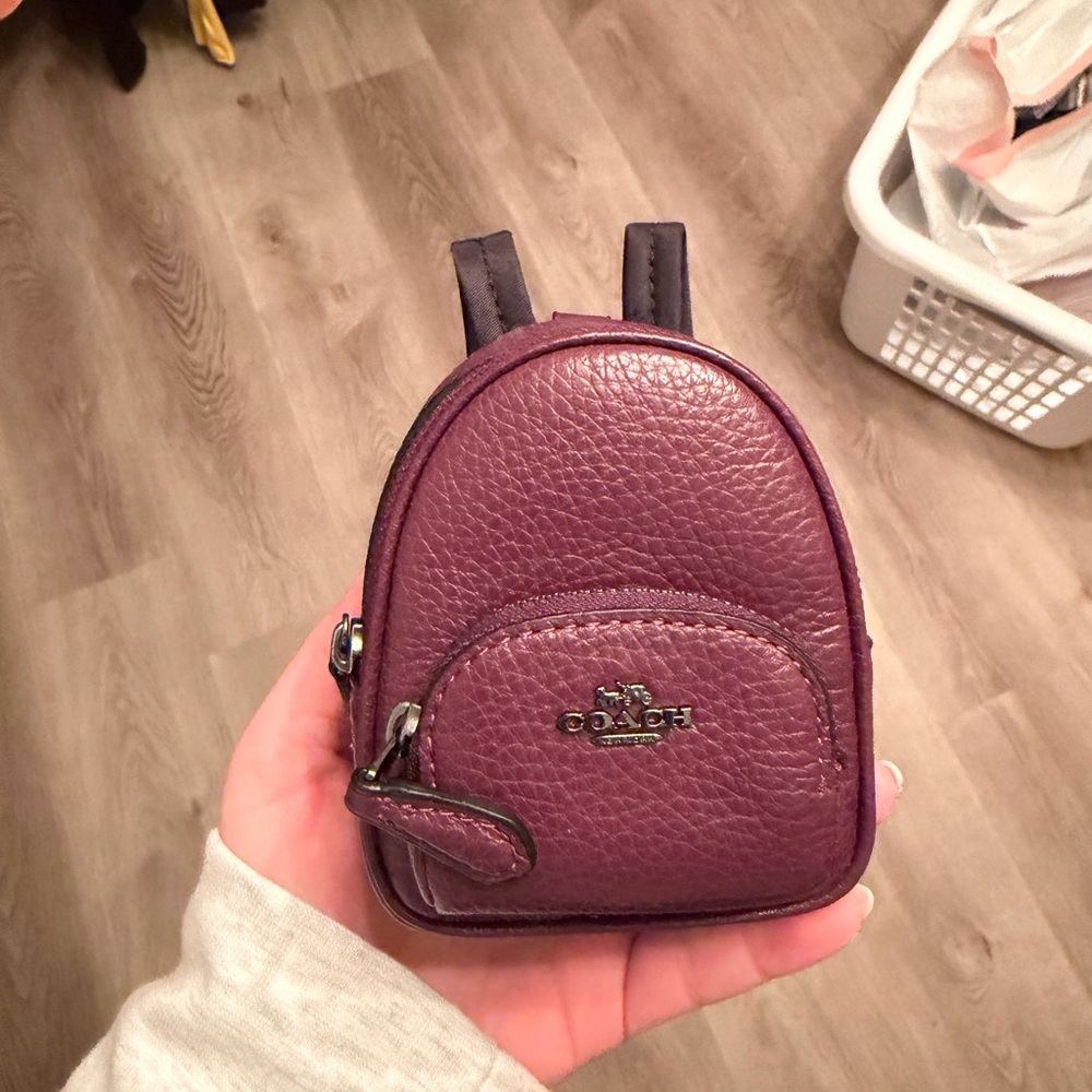 Coach Plum Leather Mini Backpack